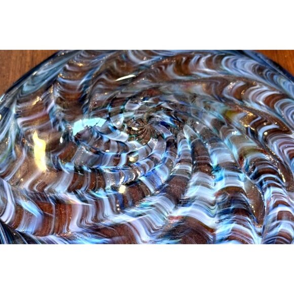 Art Glass Swirled Multi-Colored Decor Gallery Wall Art Accent Cabinet Bookshelf - Picture 8 of 11